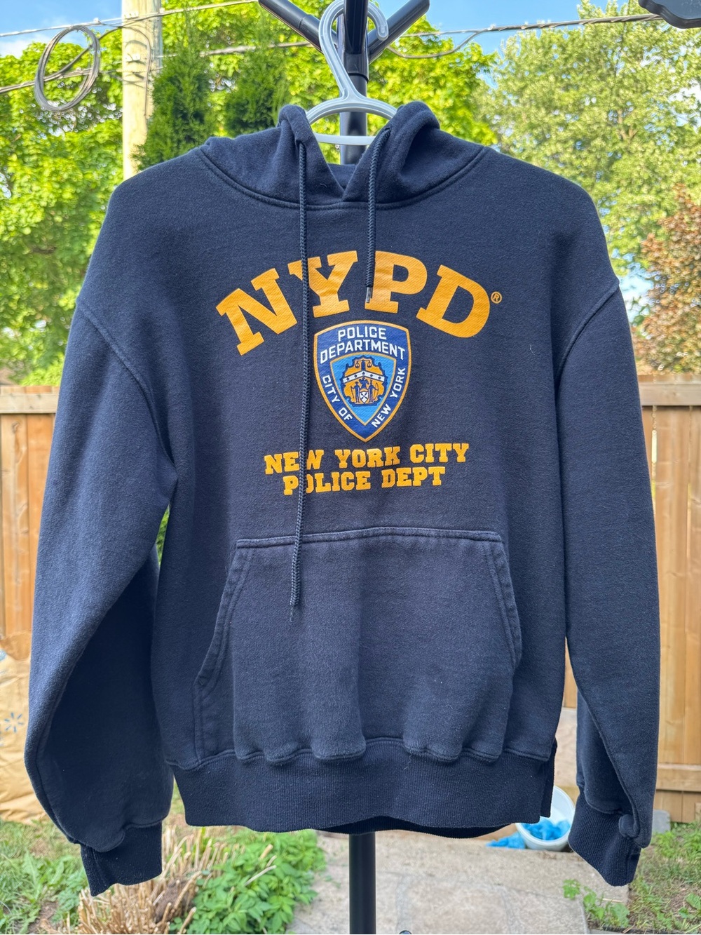 NYPD New York City Police Dept Hoodie Men’s Size Small Navy Blue